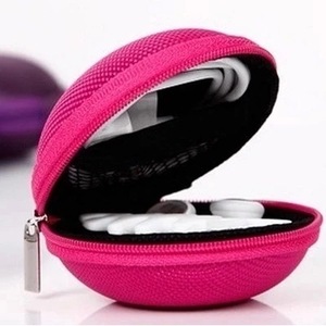 กล่องเก็บของทรงกลมผ้าอ็อกซ์ฟอร์ด EVA พร้อมซิปสำหรับหูฟัง สายชาร์จ อุปกรณ์ดิจิตอล 3C ป้องกันสีสันหลากหลาย - Product Image 4