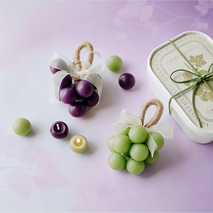 大豆ワックス手作りギフト、創造的な誕生日プレゼント、ブドウ型の香り付きキャンドル、パーソナライズされたデコレーション - Product Image 1