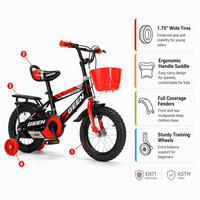 Vélo pour enfants GEEN 12 14 16 18 20 pouces avec roues d'apprentissage et panier pour garçons et filles, vente en gros OEM