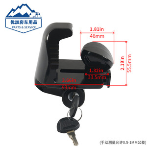 Verrou de remorque en acier à tête ronde pour accessoires de véhicule de remorquage de camping-car - Product Image 2
