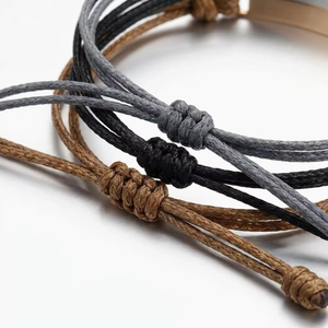 Bracciale <span class=keywords><strong>con</strong></span> Barra ID Personalizzata in Acciaio Inossidabile 316L Placcato Oro 18K PVD per Nuovo Papà, Gioielli per Famiglia, OEM/ODM Disponibile - Product Image 5