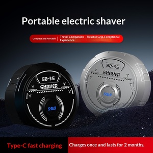 Afeitadora eléctrica de doble cabezal de primera calidad, afeitadora de barba para hombre, resistente al agua, portátil y recargable, para el cuidado diario. - Product Image 3
