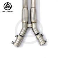 Tubo Intermedio CSZ de Alto Rendimiento y Flujo Libre con Diseño en Z de Longitud Igual, Compatible con BMW F97 F98 X3M X4M S58 3.0T, Tubos de Escape con Resonador