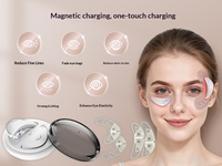 Appareil de beauté pour les yeux à micro-courant et compresse chaude, étanche, portable, à piles, pour raffermir et lifter la peau, et atténuer les cernes