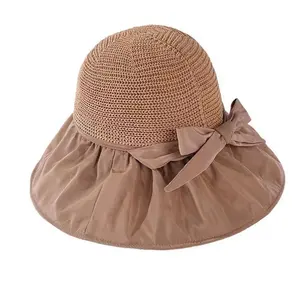 काले गम समुद्र तट सनशेड टोपी गर्मियों में खोखली पुआल सनस्क्रीन टोपी