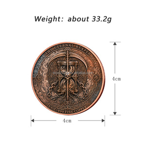 <span class=keywords><strong>Série</strong></span> Grim Reaper, pièce de collection ronde en cuivre de 1 once, motif UV, bateau fantôme, cyberpunk, trône de l'enfer, gothique - Product Image 2