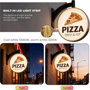 Custom Double-Sided LED Lightbox <b>Signs</b> Rotating Floor Outdoor Waterproof Advertising <b>Light</b> Box Signage for Business Shops Bars - Product Image 4