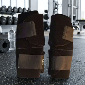 Botas de Neopreno Negras Ligeras Personalizadas para Caballos, Soporte de Rodilla Equino, Protectores de Piernas para Montar, Correa Cruzada Ajustable - Product Image 2