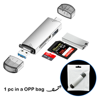Lector de tarjetas SD TF Tipo C USB A 3,0 y adaptador Micro Memory OTG para computadora portátil