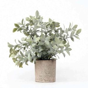 Yiwu Manufacturer Craft Potted Artificial Evergreen Plant 25x25cm <b>Plastic</b> <b>Table</b> Top Decorations for Home Hotel Back School - Product Image 2