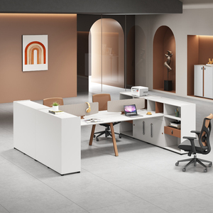 Hiện đại <span class=keywords><strong>4</strong></span> 6 người văn phòng bàn văn phòng tủ bàn làm việc bàn Bàn Mở mô-đun văn phòng bàn đồ nội thất Máy Trạm - Product Image 5