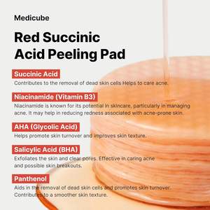 Großhandel maßge schneiderte koreanische Hautpflege Medicube Red Food Grade Peeling Watte pads mit Niacin amid AHA BHA Akne Relief Gel - Product Image 3