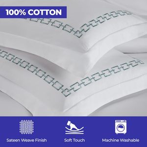 Hotel Bedding Set High Quality White Cotton Duvet Cover and Pillowcase Luxury Home Hotel Use - Product Image 2