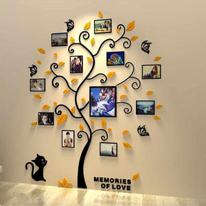 Cadre <span class=keywords><strong>photo</strong></span> 3D arbre généalogique stickers muraux décalcomanies pour <span class=keywords><strong>salon</strong></span> chambre canapé toile de fond Tv fond mural - Product Image 3