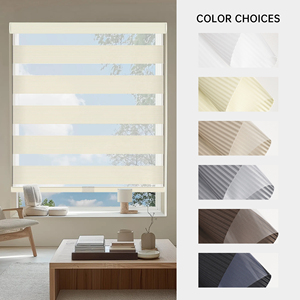 SAMADHI Zebra Blinds Cordless Shades Plain Waterproof UV Protection Custom French <b>Window</b> Modern Design - Product Image 4