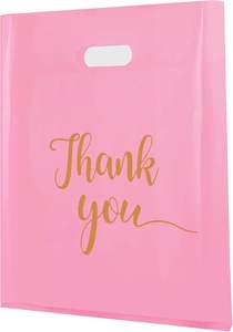 Sacs en plastique pour usage commercial et de vente au détail, poignée découpée, impression en gravure, sacs de shopping en LDPE recyclables pour supermarché et exposition - Product Image 2