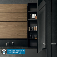 Armoires de cuisine modulaires en bois haut de gamme personnalisées par George Group avec finition stratifiée, design moderne, résine de marbre de qualité E0/E1