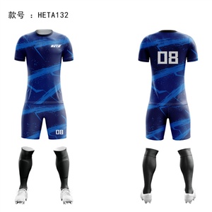 ชุดฟุตบอลผู้ชายแบบขายส่งสั่งทำได้ เสื้อฟุตบอลระบายอากาศ กางเกงขาสั้น ชุดเสื้อฟุตบอลแบบซับลิเมชั่น เสื้อฟุตบอล กางเกงขาสั้น - Product Image 6