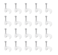 Clips de câble circulaires plats avec connecteur de fil de clou en acier trempé résistant en PE et en acier zingué et accessoires