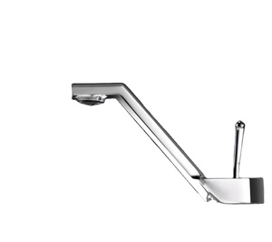Robinet de lavabo inclinable en laiton brossé or rose gris, <span class=keywords><strong>mitigeur</strong></span> à poignée unique, robinet chaud et froid, économie d'eau, accessoires de salle de bain et de cuisine - Product Image 2