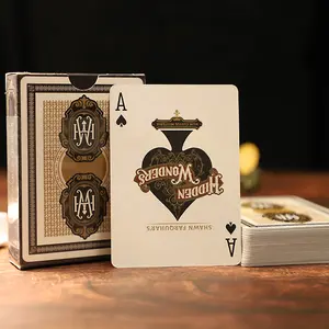 Ropa de póker personalizada, especial, alta calidad, 100, tarjetas de juego en relieve, papel de impresión, tarjetas de juego, núcleo negro