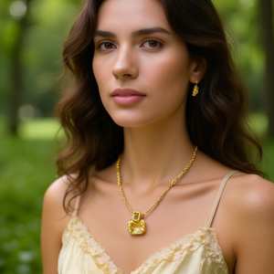 Collar de Cristal, Acero Inoxidable 316L, Chapado en Oro PVD, Joyería Sostenible y Resistente - Product Image 3