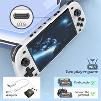 Consoles de jeux portables NKIWI R50S, écran IPS de 5,1 pouces, système Linux ARKOS PSP, 128 Go intégrés, plus de 18000 jeux rétro