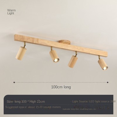 Type A Couleur Bois 4 Têtes [100cm] Lumière Chaude
