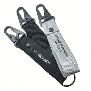 Promotional Gift Custom Embroidered Keychain Key Tag Aviation Jet Tag Key Ring Carabiner Woven Sublimated Key Tag - Product Image 1