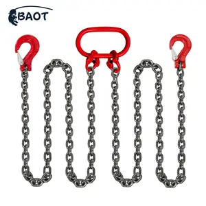 Transport Lashing Link Lifting Iron Chain Double Legs Rigging Hardware Alloy Chain Sling