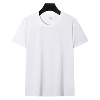 T-shirt Homme Personnalisé en Coton Peigné 180 Grammes à Manches Courtes Col Rond Uni Écologique Décontracté Polyvalent pour Fabricants de Vêtements