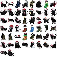 50 pegatinas de PVC impermeables con diseño navideño de dibujos animados, ideales para decorar fundas de teléfono, cuadernos y vasos.