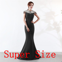 16038-1-S # mariage de la mariée longue banquet élégante queue de poisson robe de soirée de fiançailles grosse dame robe grande taille robe super taille