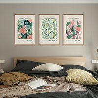 HAOWAI OEM/ODM rétro marché aux fleurs peintures murales affiches encadrées pour chambre salon affiches à la mode, affiches personnalisées