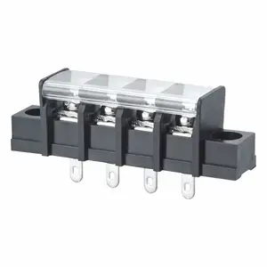 Wanjie Terminal Block / barrier Connector with cover and fix hole 10.0mm / Barrier Terminal Block