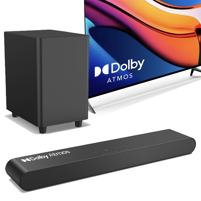 Dolby Atmos Soundbar with Wireless Subwoofer, 280W Home Theater System for TV, 2.1 Channel
