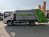 Camion à ordures compacteur arrière de 6 à 8 mètres cubes, véhicule d'élimination des déchets solides municipaux, véhicule d'assainissement