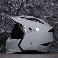 SLKE Nouveau Casque de Moto Intégral Rétro Samurai Street Fighter Amovible ABS à Dégagement Rapide