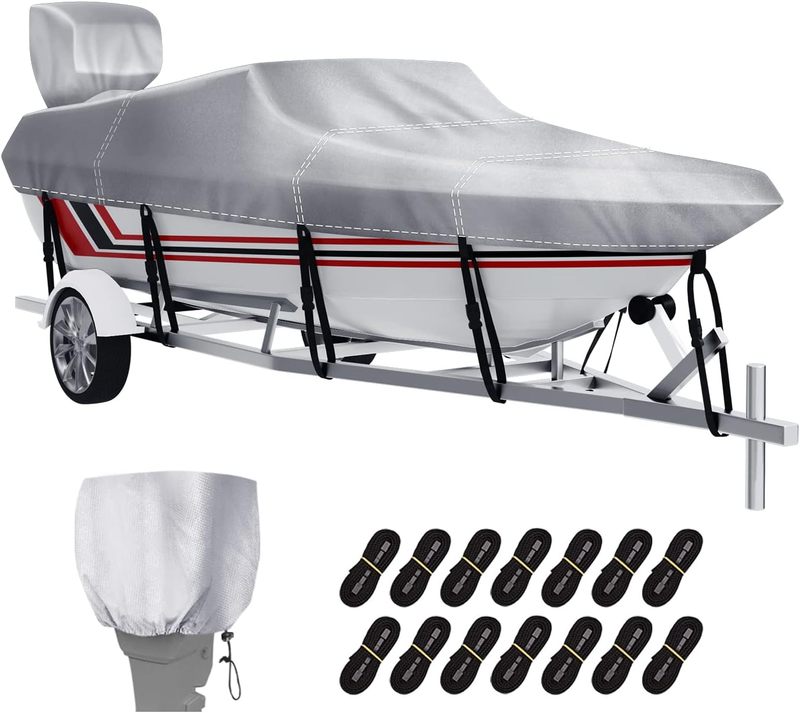 Boat Cover With Motor Cover Heavy