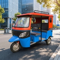 Tricycle à essence 200cc à une rangée de sièges avec porte-bagages pour la location, le transport de passagers et de marchandises