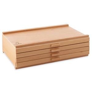 Wooden Multi Drawer Storage Box For Jewelry Art Supplies Desktop Organizer 4 Tier Compartmentalized Drawer Unit - Product Image 2