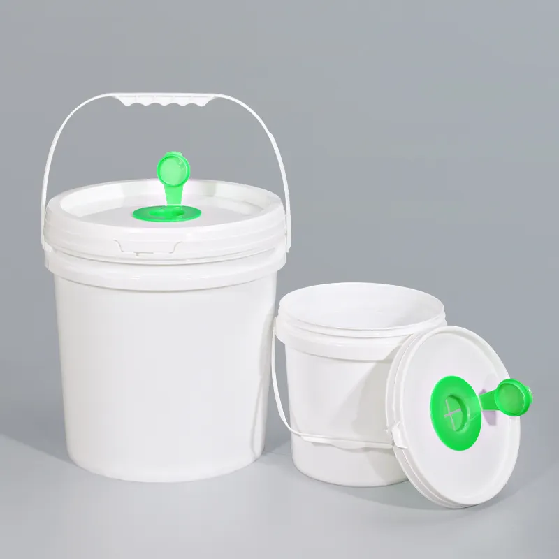 5L Plastic Wet Paper Canister Tube Dispenser Bucket With Flip Lid