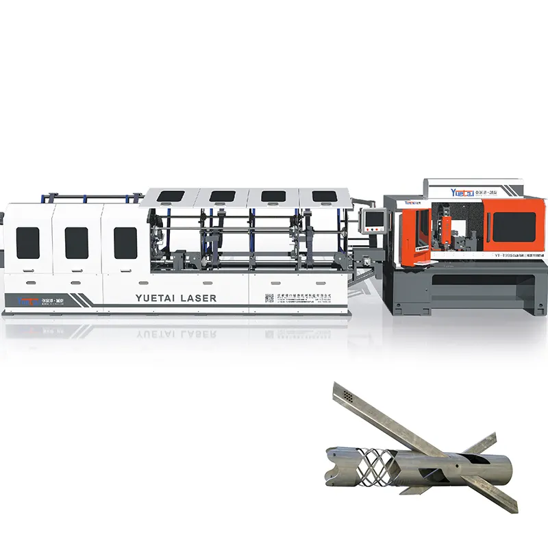 เครื่องตัดท่อโลหะ,เครื่องตัดท่อด้วยเลเซอร์ CNC เหล็กสแตนเลสทรงกลมทรงสี่เหลี่ยมแบบอัตโนมัติเต็มรูปแบบ