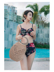 Dames Maillots de Bain Bikini Set Femmes Maillot De Bain Séparée 2022 Maillots De Bain Plage Cover-up Robes Chemise 3 Pièces Coréenne Nager Les Filles - Product Image 2