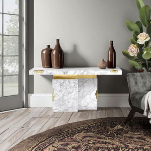 <span class=keywords><strong>Table</strong></span> d'appoint d'angle en bois massif, faite à la main, convertible en canapé 5 places, <span class=keywords><strong>table</strong></span> d'entrée, salon, base géométrique moderne, contemporaine - Product Image 6