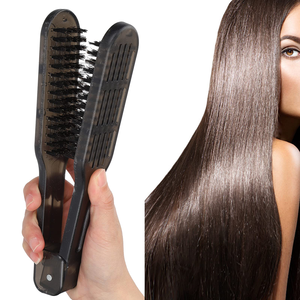 Straightening Hair <b>Brush</b> Hair Straightener Professional V - Shaped Comb Clip Comb Hair Cutting Tools - Product Image 3