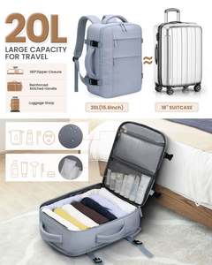 Sac à dos de voyage homologué pour le transport aérien, grand format, tissu imperméable et résistant, design ergonomique pour l'organisation des voyages, grande capacité - Product Image 3