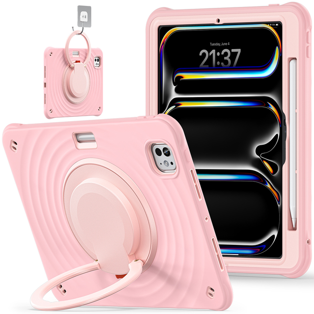 Tablet Silicone PC 360 Rotating Armor Case for iPad Mini 6 Mini6 A17pro Pen Slot Stand Back Shell Cover