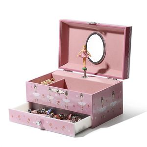 Caja organizadora de joyas musicales para niños, almacenamiento de collares, caja de música de plástico, regalo para niñas - Product Image 4