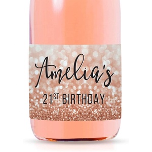 Personalized 20-Pack <strong>Bottle</strong> Labels for <strong>Mini</strong> <strong>Champagne</strong> Wine - Product Image 2
